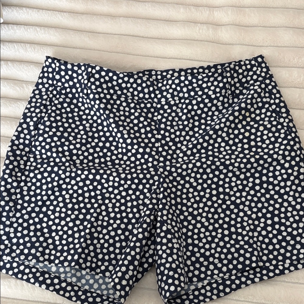SPANX Navy and White Polka Dot Women's Shorts